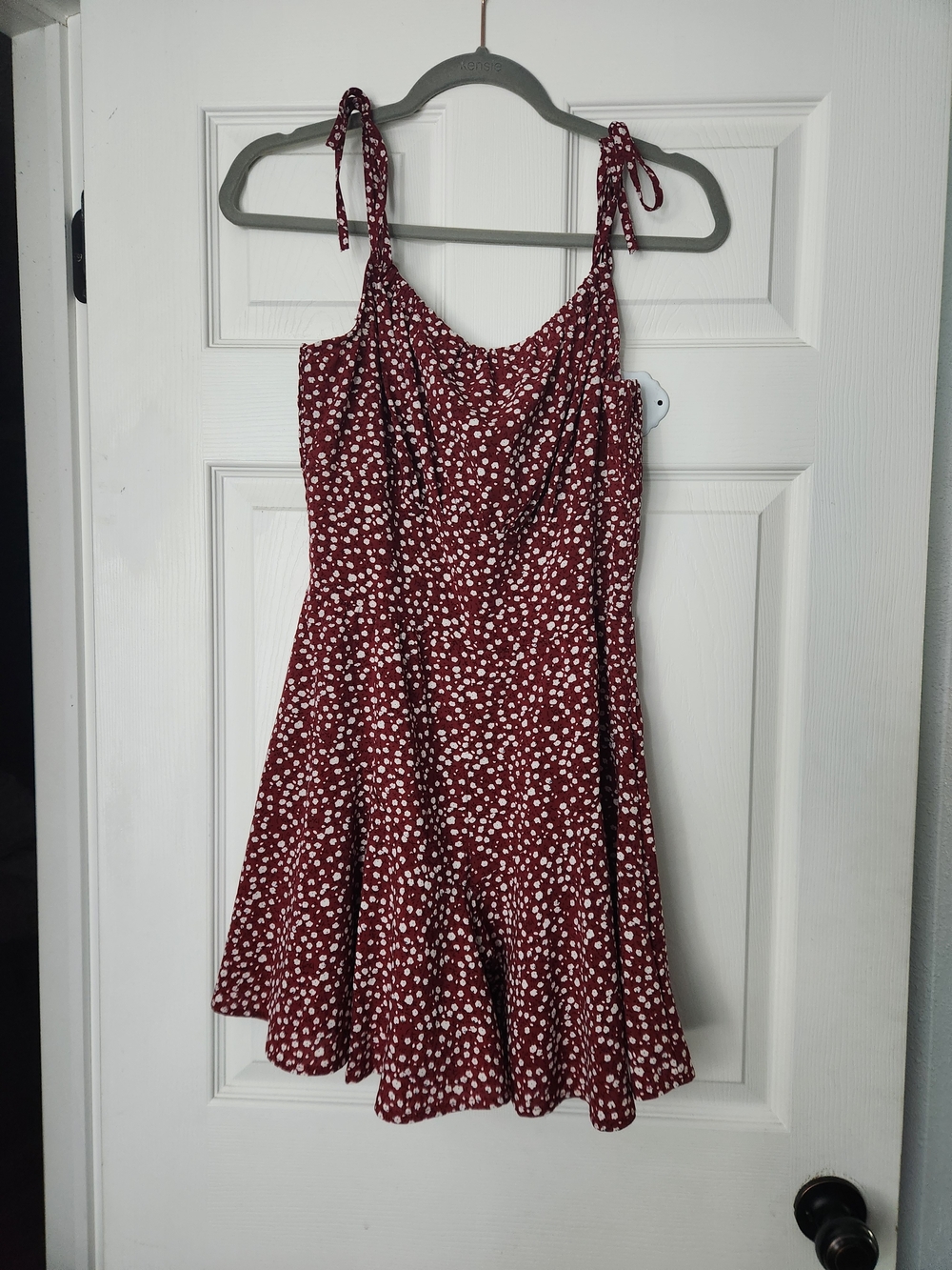 Tie-Shoulder Red Floral Sundress